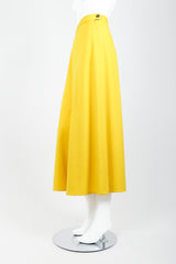 Vintage Sonia Rykiel Yellow Knit Gaucho Pant on Mannequin Side2 at Recess Los Angeles