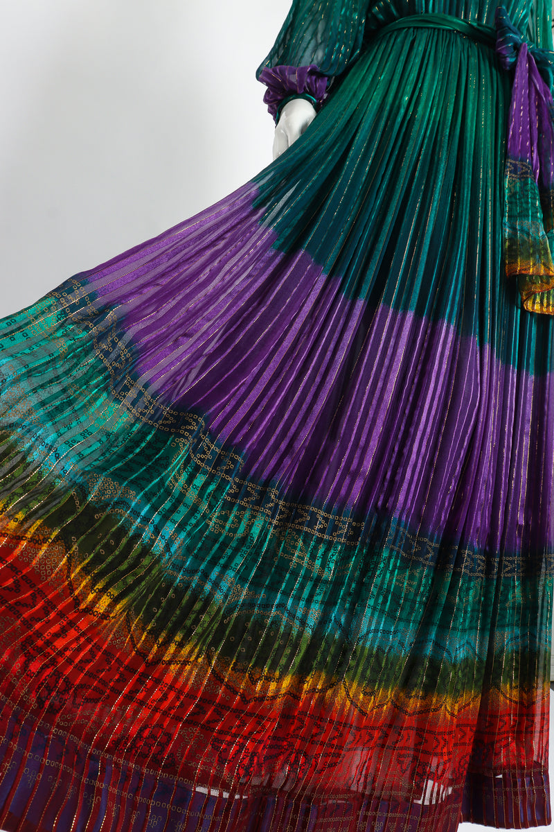 Vintage Soo Yung Lee Chiffon Rainbow Ombr Dress Recess Vintage Soo Yung Lee Chiffon Rainbow Ombr Dress Recess