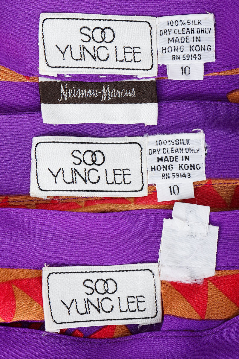 Vintage Soo Yung Lee Santa Fe Stripe Skirt jacket Cami  labels on fabric at Recess