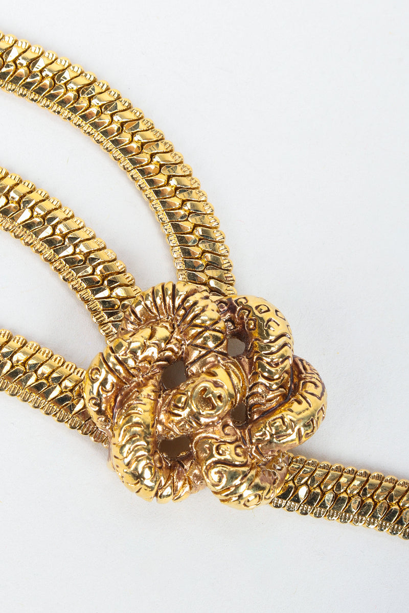 Vintage St John Gold Triple Drape Rosette Chain Belt at Recess Los Angeles