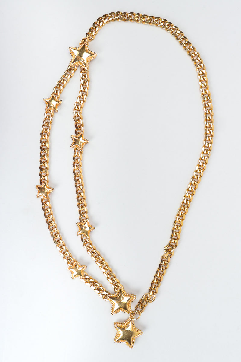 Vintage St. John Starry Draped Chain Belt on white background at Recess Los Angeles