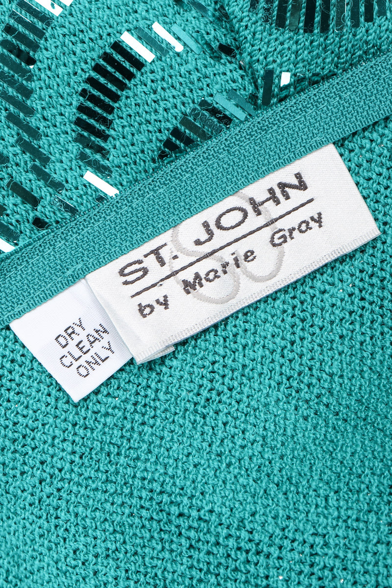 Recess Los Angeles Vintage St. John Metallic Waves Confetti Knit Sweater Dress