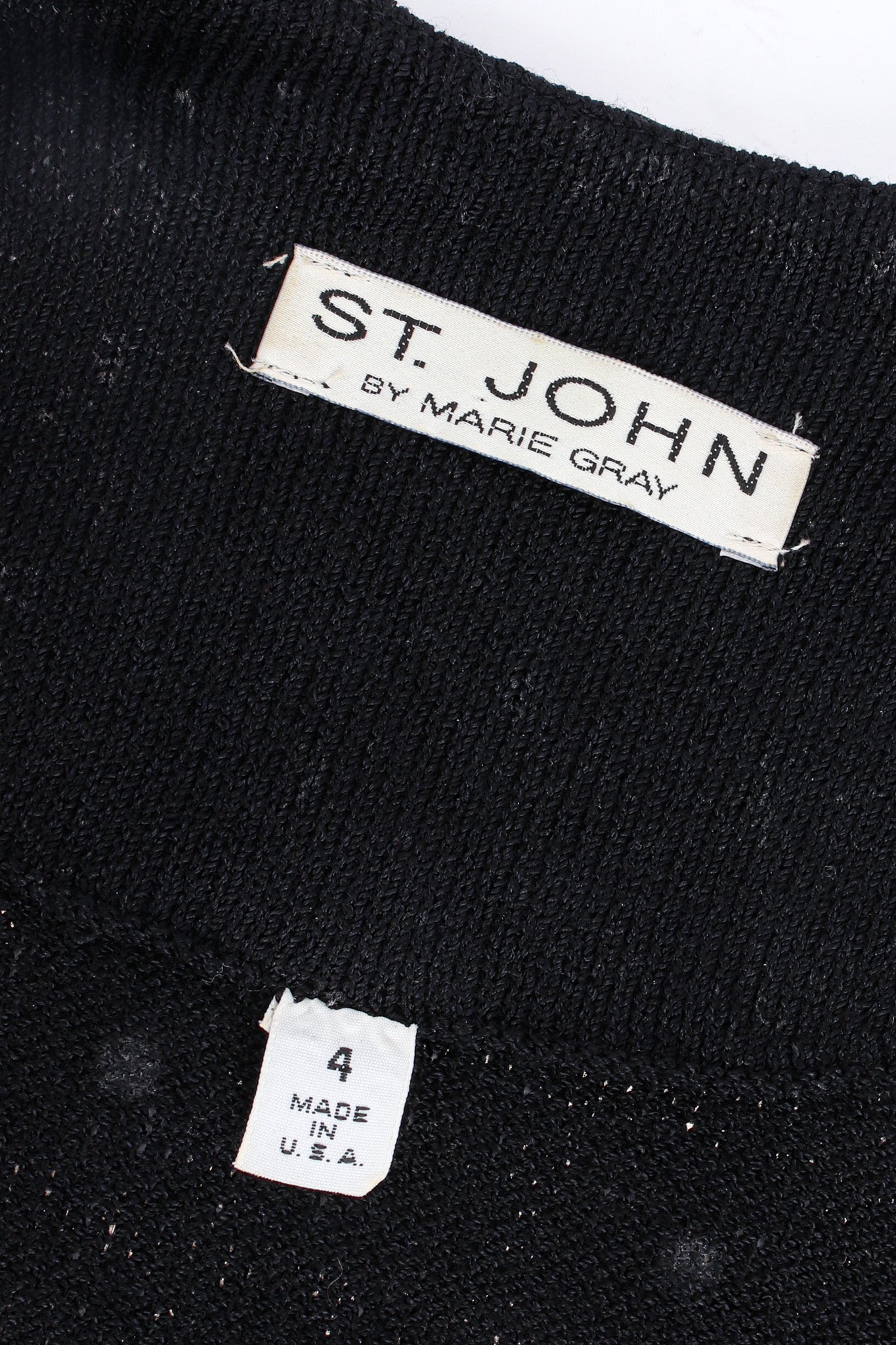 Vintage St. John Geo Rhinestone Checkered Jacket tags @ Recess LA