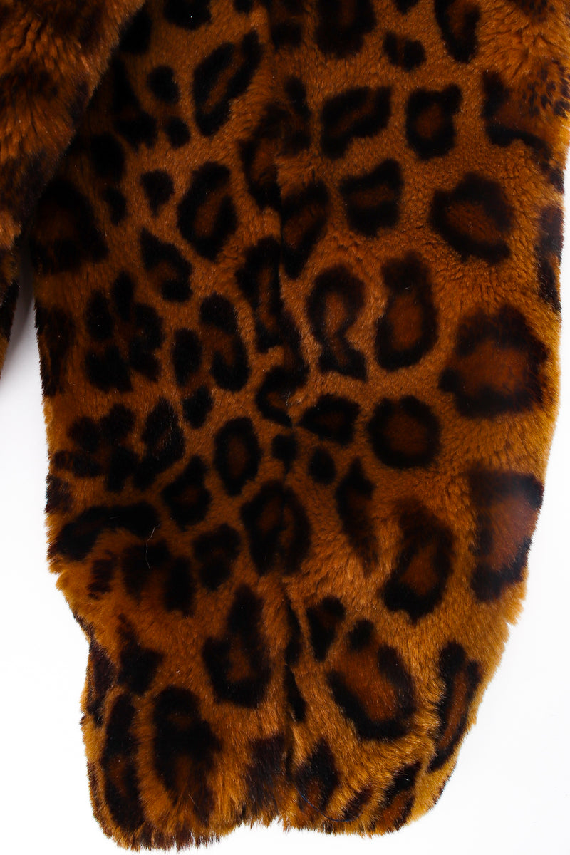 Vintage St. John Chubby Faux Leopard Bomber Jacket sleeve at Recess Los Angeles