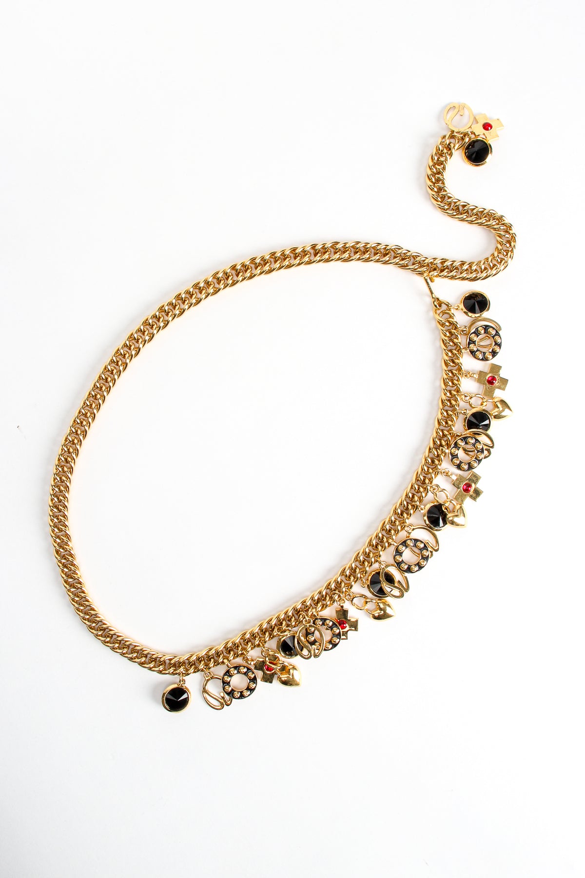Vintage St John Logo Charm Chain Belt – Recess display picture 2