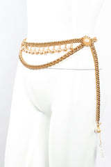 Vintage St. John Pearl Fringe Chain Belt on Mannequin at Recess Los Angeles