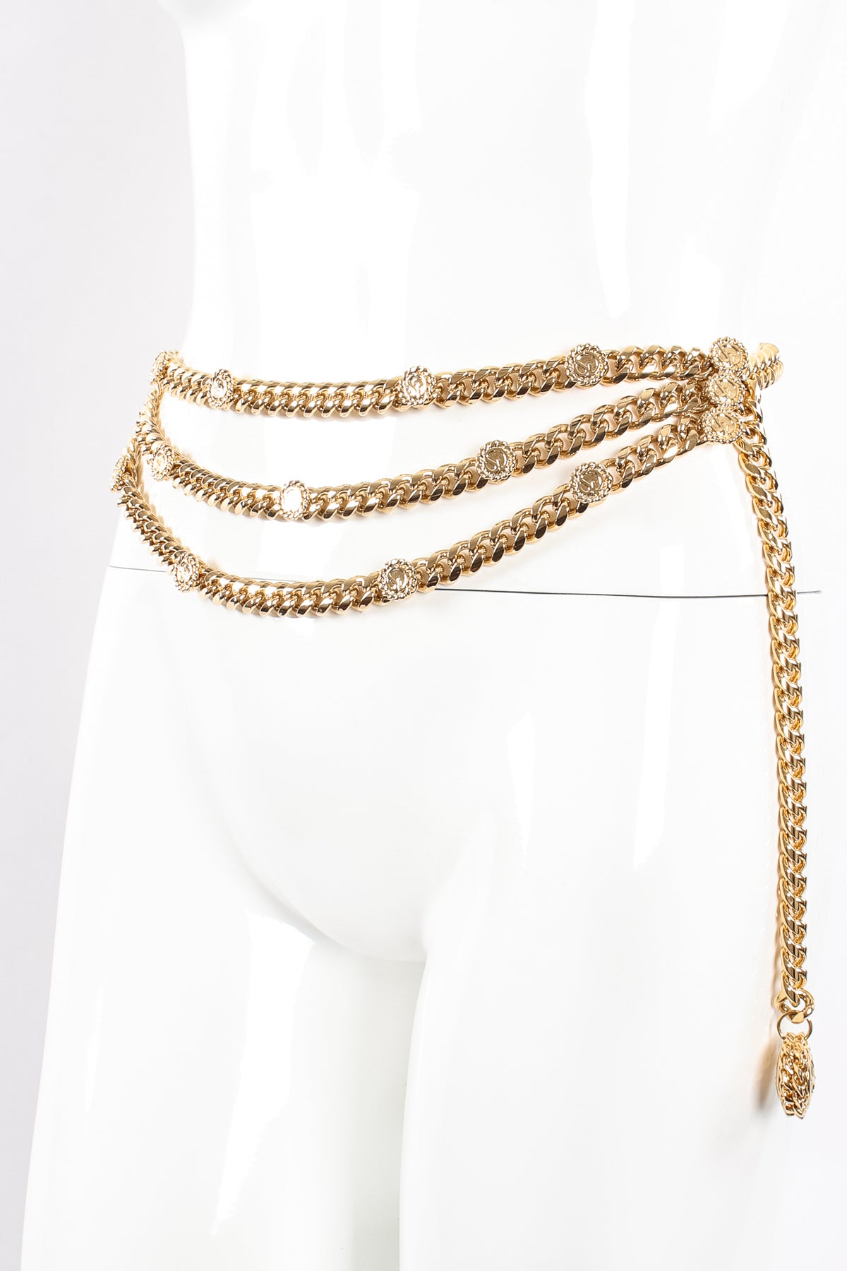 Vintage St John Chunky Triple-Strand Chain Belt II – Recess display picture 3