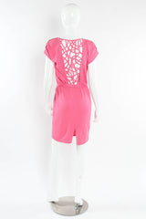 Vintage St. John Open Back Web Weave Knit Dress mannequin back @ Recess Los Angeles