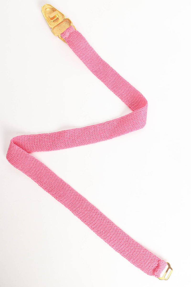 Vintage St. John Open Back Web Weave Knit Dress reverse belt @ Recess Los Angeles