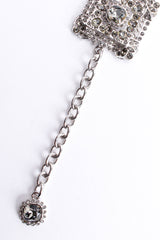 Vintage St. John Black Crystal Metal Belt adjustable links @ Recess Los Angeles