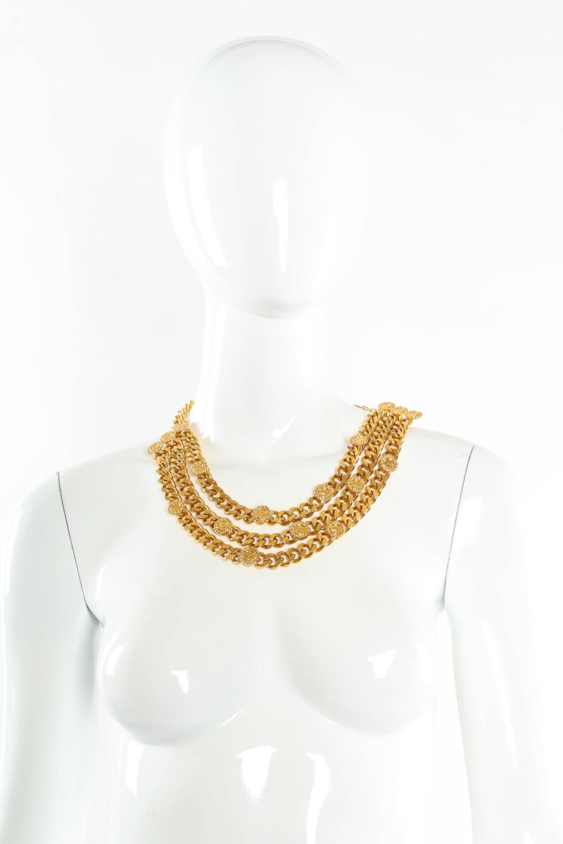 Vintage St. John Chunky Triple-Strand Chain Belt as mannequin collar necklace @ Recess Los Angeles