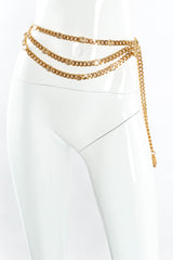 Vintage St. John Chunky Triple-Strand Chain Belt mannequin waist @ Recess Los Angeles