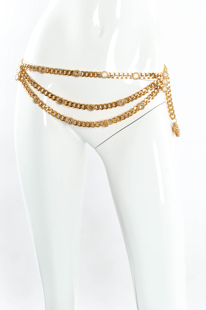 Vintage St. John Chunky Triple-Strand Chain Belt mannequin hip @ Recess Los Angeles