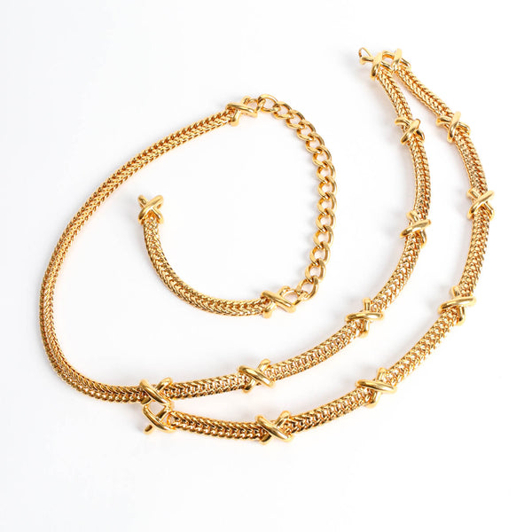 Vintage St. John X Charm Drape Chain Belt – Recess display picture 1