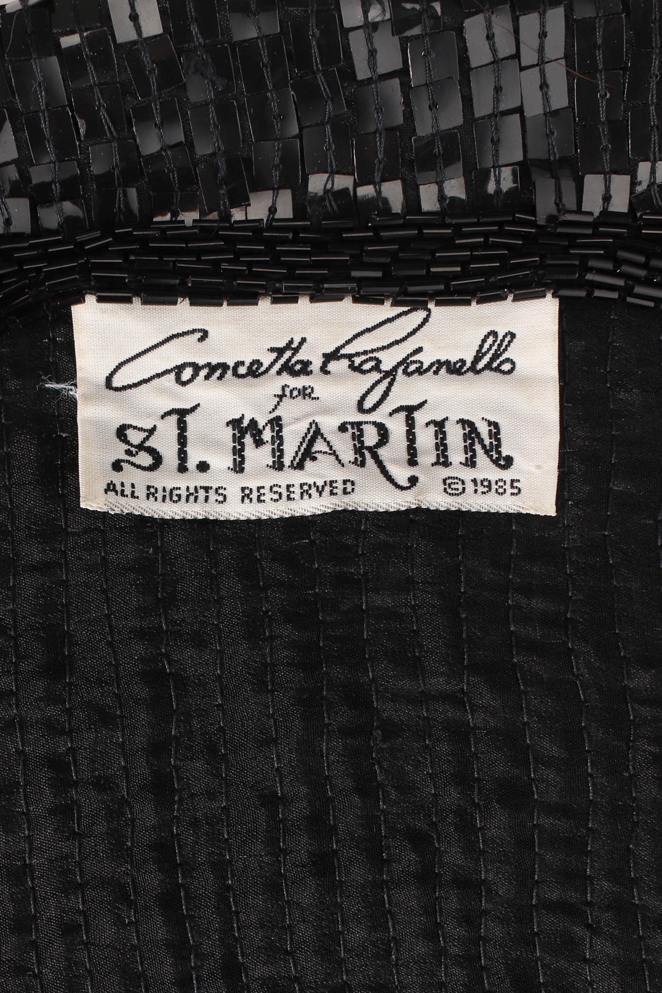 Vintage Concetta Rafanello for St. Martin Sequin Silk Duster label @ Recess LA