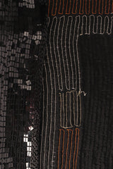 Vintage Concetta Rafanello for St. Martin Sequin Silk Duster reverse side closeup @ Recess LA