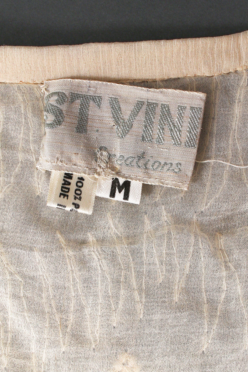 Vintage St. Vini Creations Deco Beaded Shift Slip Dress label at Recess Los Angeles