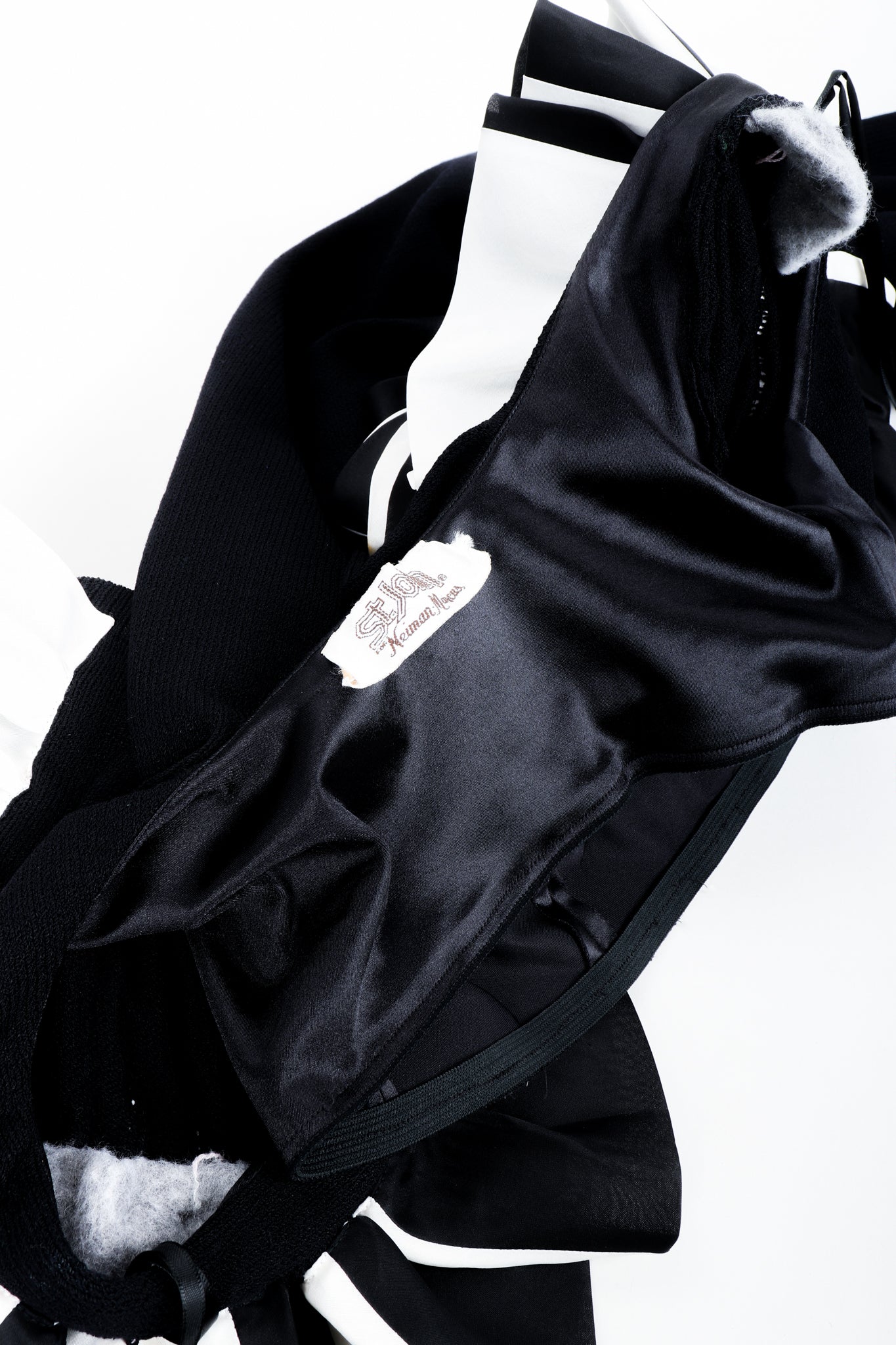 Vintage St. John for Neiman Marcus Ruffle Shoulder Cocktail Dress Built-In Bra at Recess