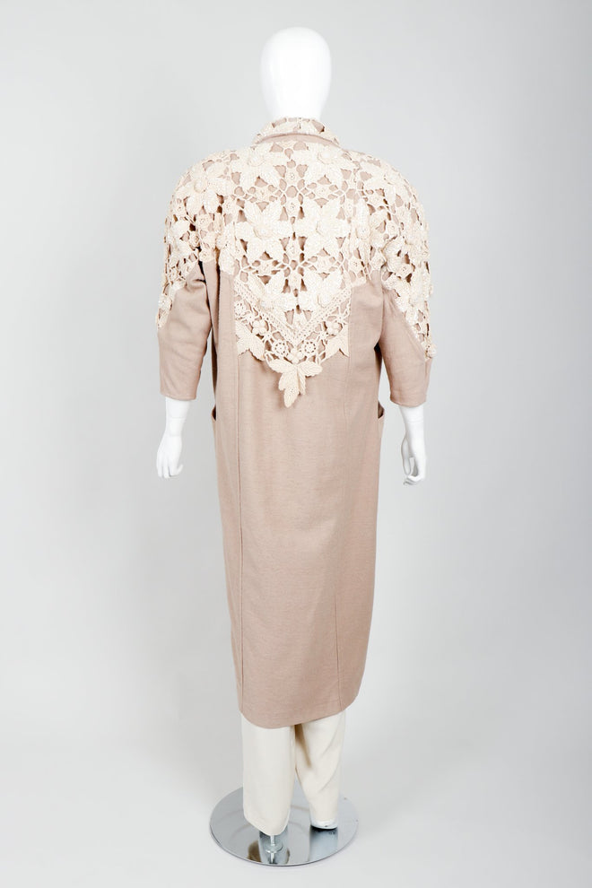Vintage Lim's Glitter Sequin Crochet Lace Coat & Tank Set on Mannequin Back at Recess