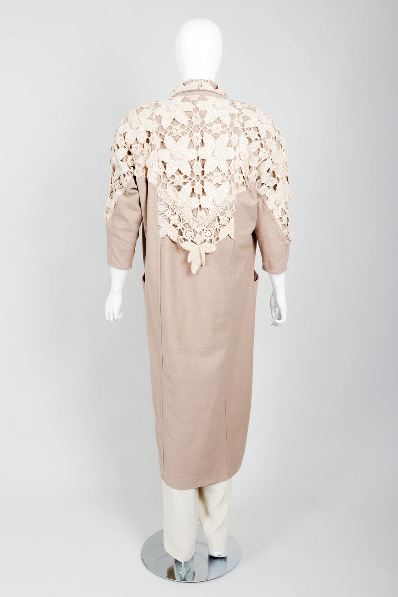 Vintage Lim's Glitter Sequin Crochet Lace Coat & Tank Set on Mannequin Back at Recess