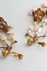 Vintage Stanley Hagler Baroque Pearl Chandelier Earrings open back @ Recess LA