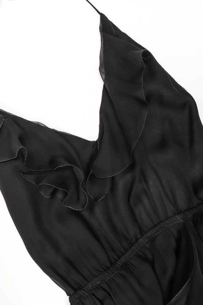 Recess Los Angeles Designer Consignment Resale Recycled Vintage Stephen Burrows Silk Chiffon Halter Cocktail Dress