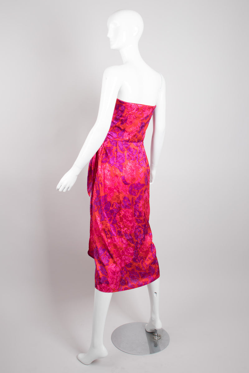 st gillian silk dress Vintage St Gillian Silk Black Dress With Flutter Skirt