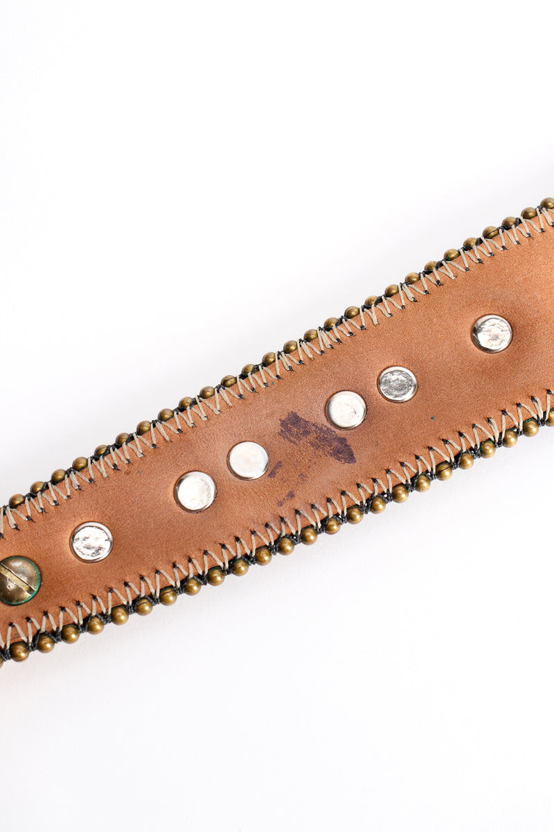 Vintage Streets Ahead Leather Metal Snake Belt stain at Recess Los Angeles