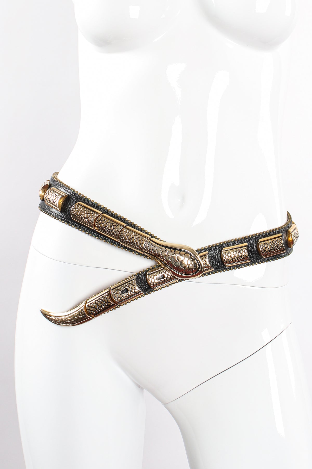 Vintage Streets Ahead Leather Metal Snake Belt – Recess