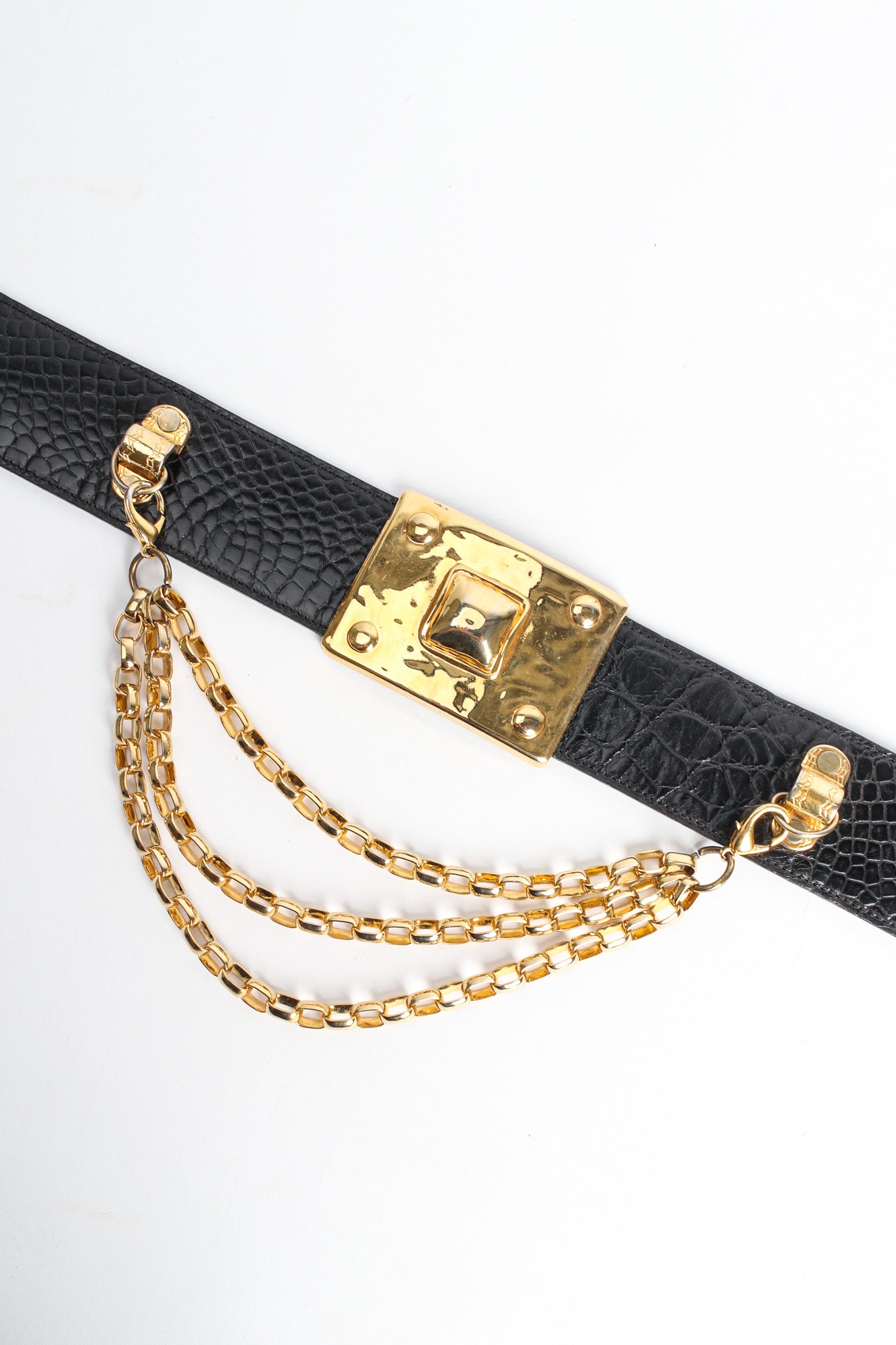 leather belt with draped chain by Streets Ahead vertical @recessla