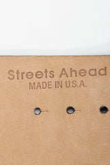 Vintage Streets Ahead SATC Carrie Pyramid Stud Leather Belt signature stamp at Recess Los Angeles