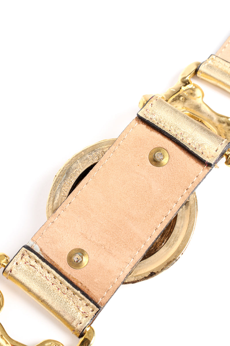 Leather Lamé Medallion Belt