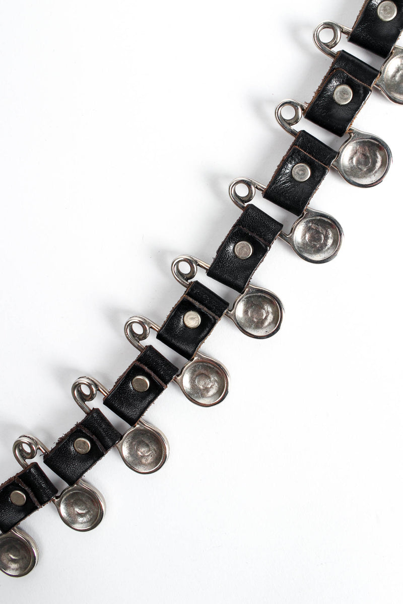 Vintage Streets Ahead Safety Pin Leather Link Belt reverse pins @ Recess Los Angeles