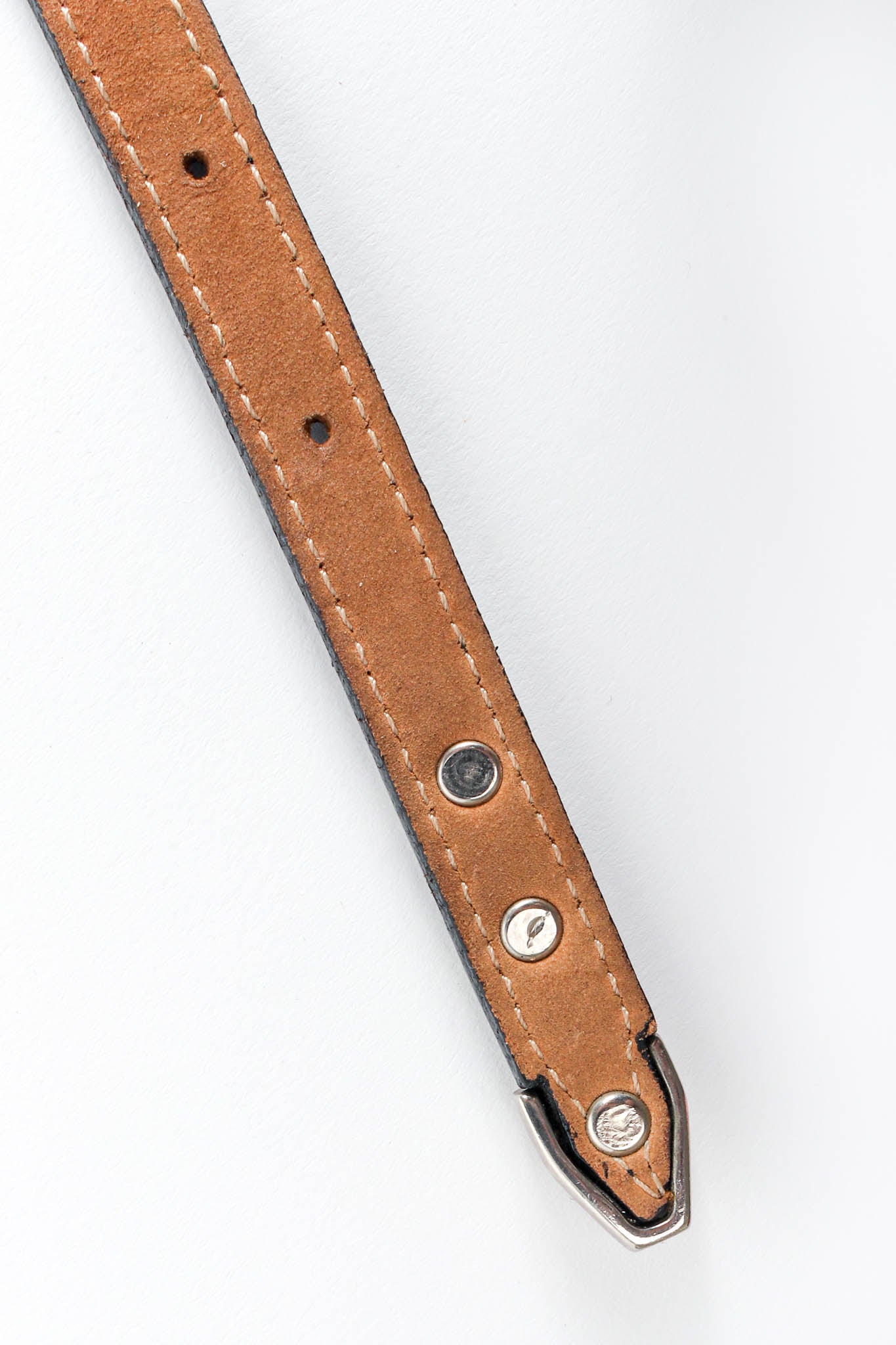 Safety Pin Leather Link Belt