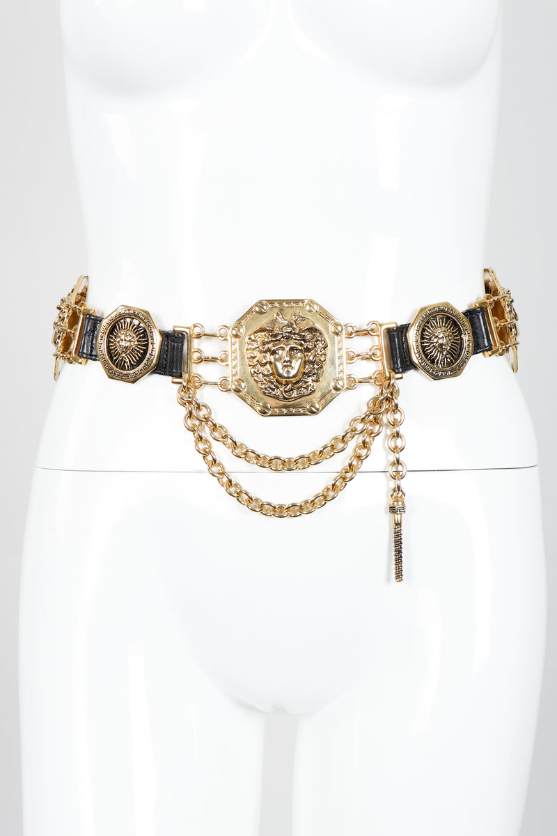 Vintage Streets Ahead Medusa Leather Chain Belt – Recess