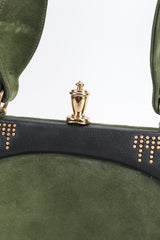 Recess Designer Consignment Vintage Style By Art Holzman Studded Suede Baguette Bag Los Angeles Resale