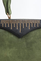 Recess Designer Consignment Vintage Style By Art Holzman Studded Suede Baguette Bag Los Angeles Resale