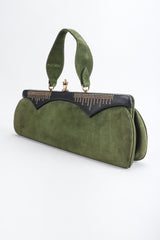 Recess Designer Consignment Vintage Style By Art Holzman Studded Suede Baguette Bag Los Angeles Resale