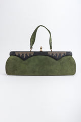 Recess Designer Consignment Vintage Style By Art Holzman Studded Suede Baguette Bag Los Angeles Resale