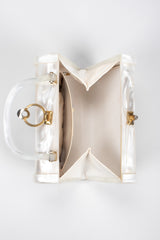 Recess Los Angeles Vintage Stylecraft Pearl Swirl Lucite Box Bag