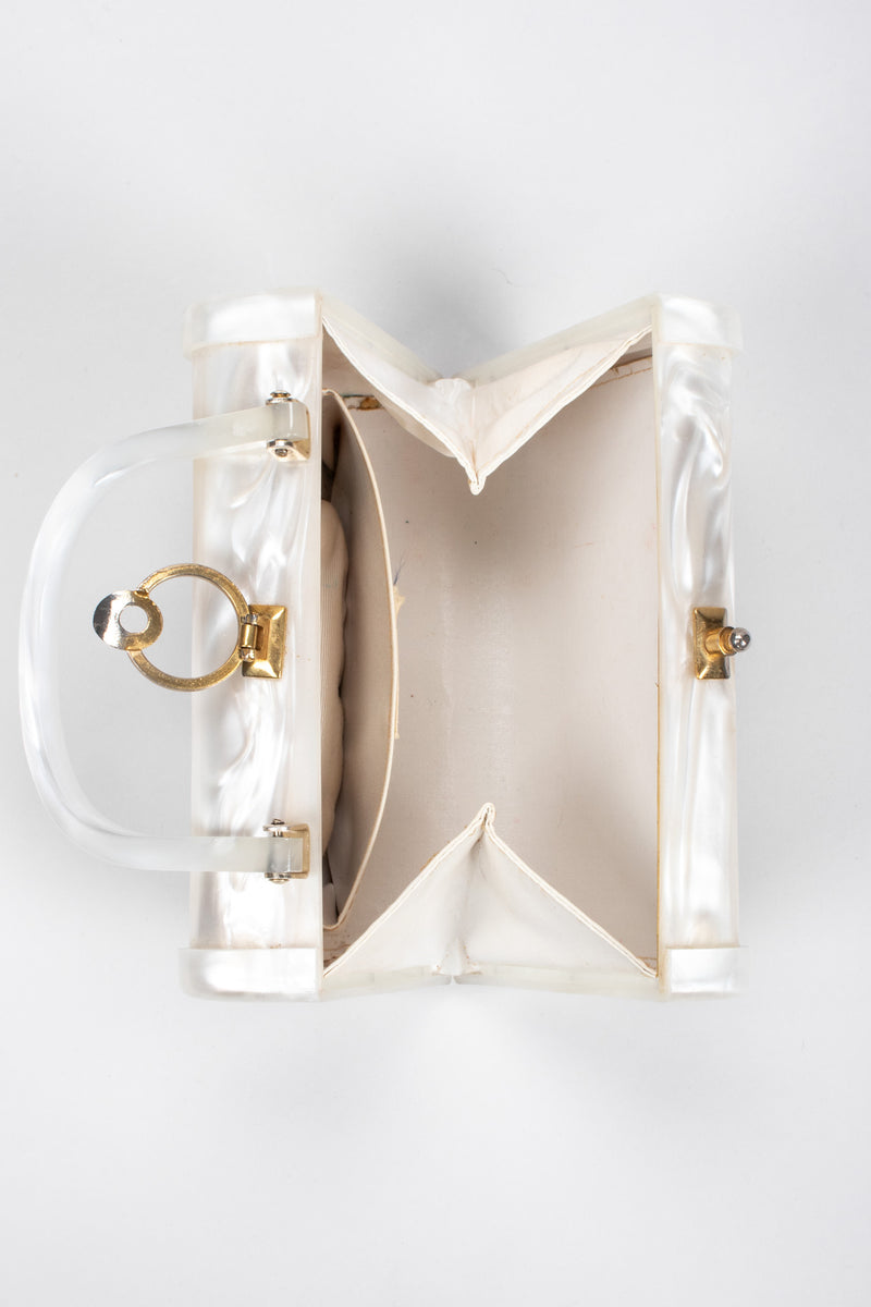 Vintage Stylecraft Pearl Swirl Lucite Box Bag – Recess