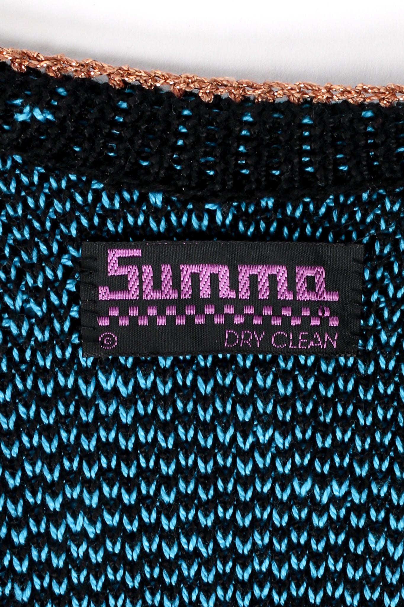 Vintage Summa Starry Sky Knit Cardigan Duster Coat label at Recess Los Angeles
