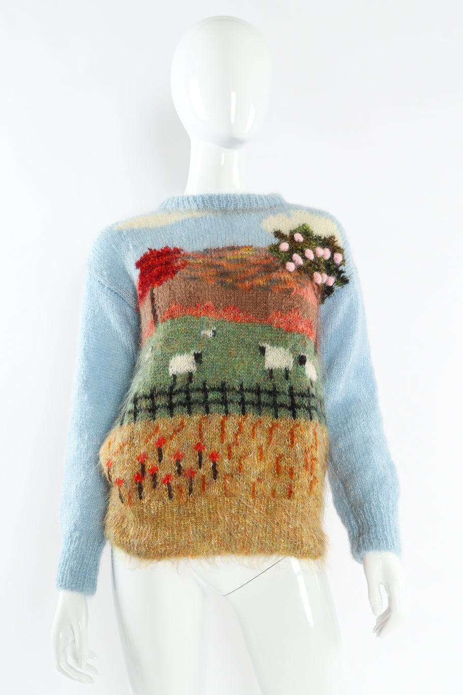 Vintage Susie Lee Lamb Nature Mohair Knit Sweater mannequin front @ Recess LA