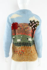 Vintage Susie Lee Lamb Nature Mohair Knit Sweater mannequin back close sleeves down  @ Recess LA