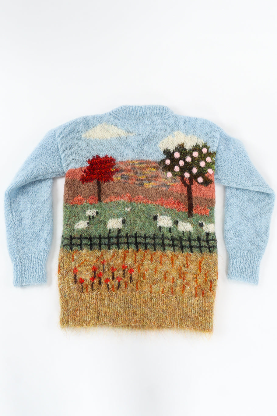 Vintage Susie Lee Lamb Nature Mohair Knit Sweater back flat @ Recess LA