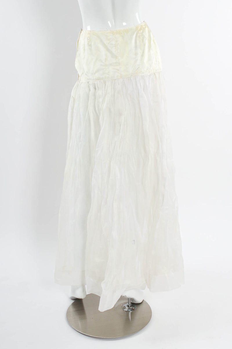 Vintage Sybil Connolly Hand Pleated Linen Skirt mannequin back liner  @ Recess LA