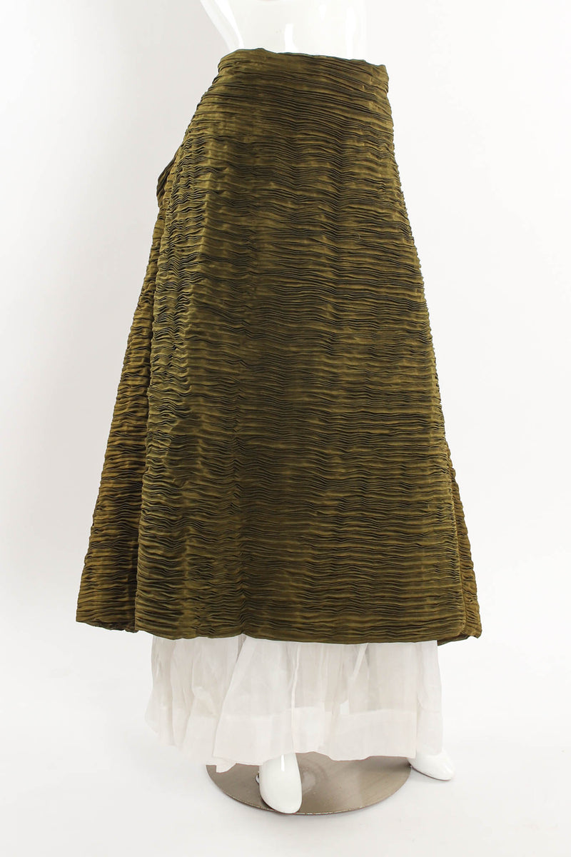 Vintage Sybil Connolly Hand Pleated Linen Skirt mannequin liner/shell  @ Recess LA