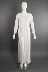 Vintage Sydney North Long Fringe Wedding Bridal Jumpsuit On Mannequin front at Recess Los Angeles