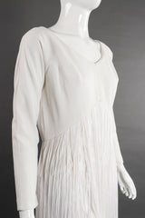 Vintage Sydney North Long Fringe Wedding Bridal Jumpsuit On Mannequin bodice at Recess Los Angeles