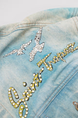 Tony Alamo Vive la Saint Tropez Embellished Denim Jacket